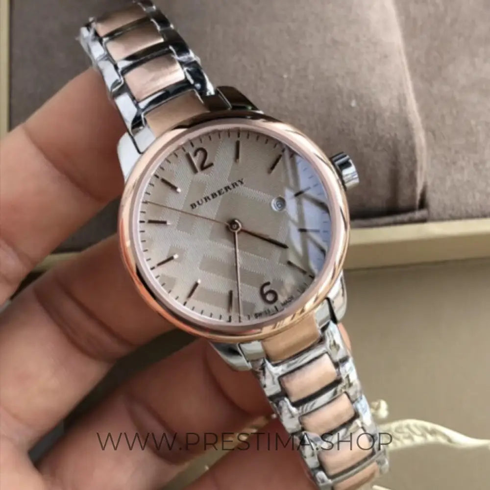 Montre Burberry Ladies Watch Swiss Classic Two Tone Pour Femme BU10117