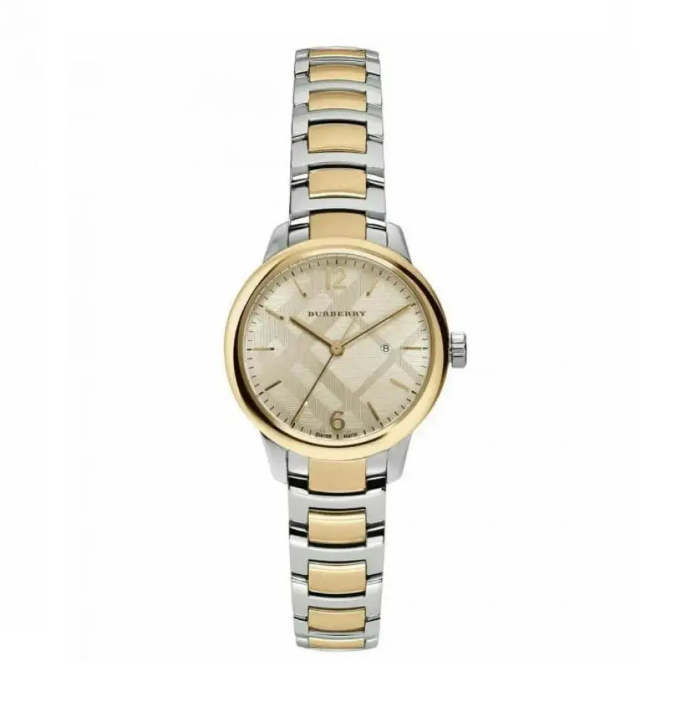 Montre Burberry Ladies Watch Swiss Classic Two Tone Pour Femme BU10118
