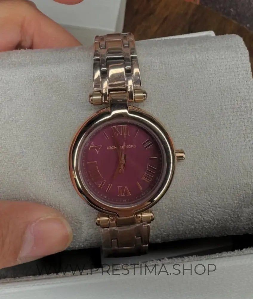 Montre Femme Michael Kors Laney MKO1084 Or Rose et Cadran Bordeaux