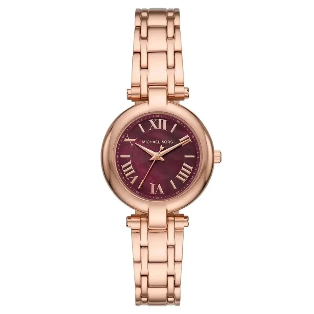Montre Femme Michael Kors Laney MKO1084 Or Rose et Cadran Bordeaux