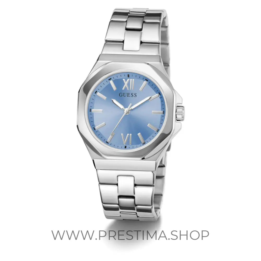 Montre Guess Empress bleue à cadran rond à quartz analogique pour femme GW0873L1