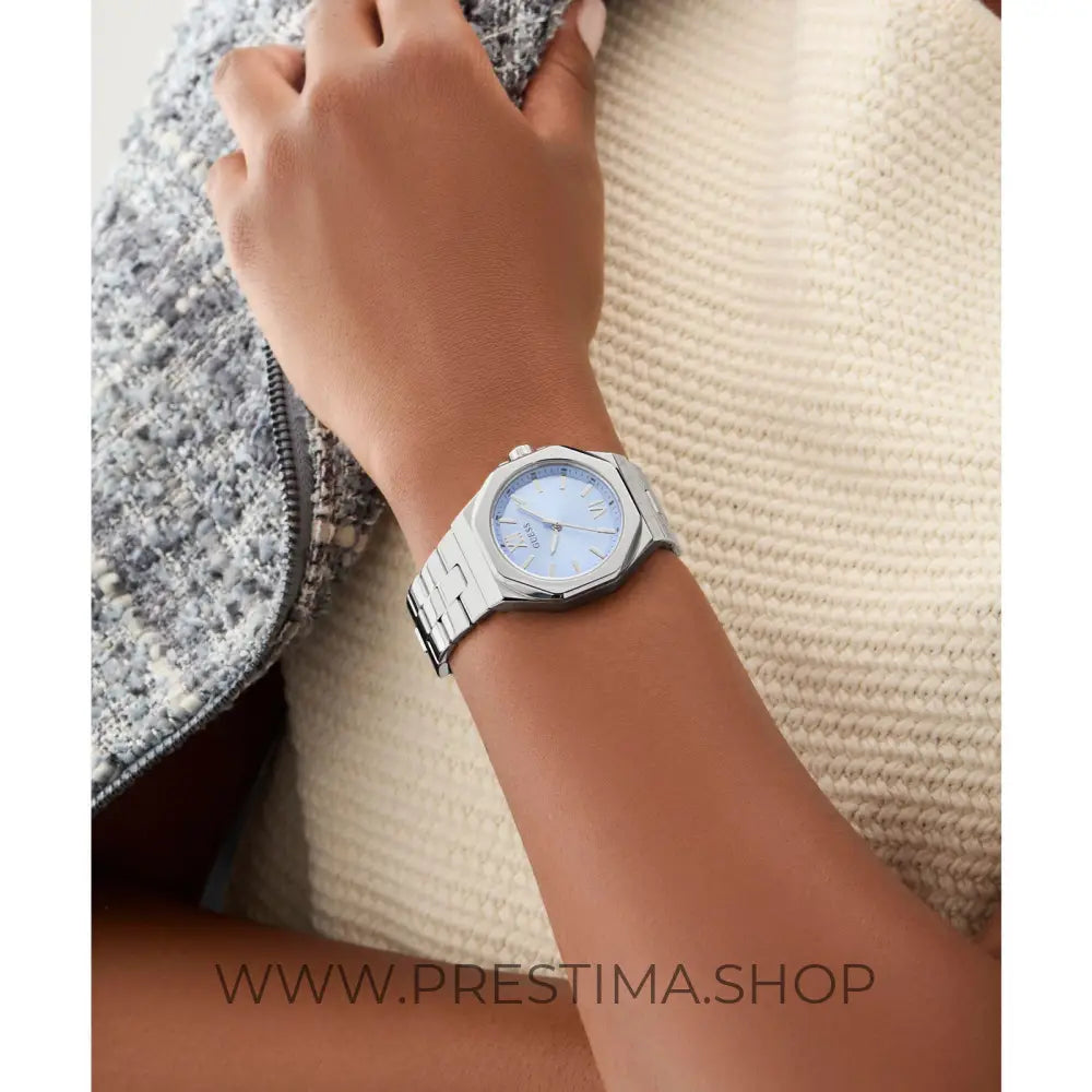 Montre Guess Empress bleue à cadran rond à quartz analogique pour femme GW0873L1