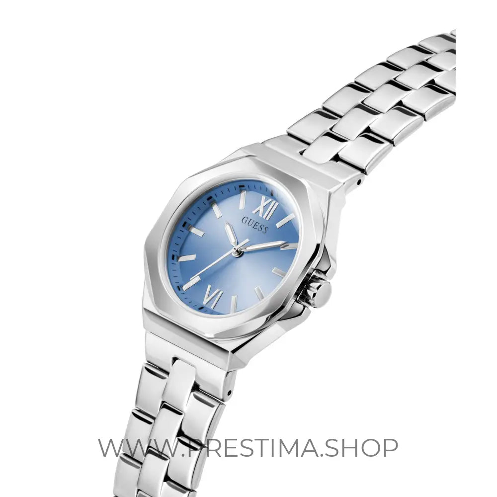 Montre Guess Empress bleue à cadran rond à quartz analogique pour femme GW0873L1