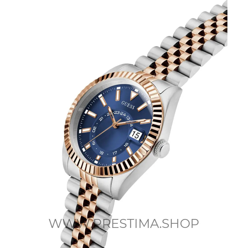 Montre Guess Jaden bleue ronde à quartz pour homme GW0977G5