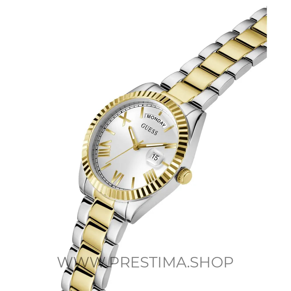 Montre Guess Luna blanche à cadran rond à quartz analogique pour femme