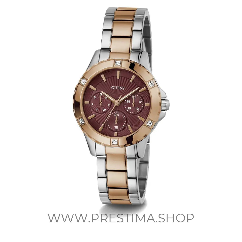 Montre Guess Mist rouge à cadran rond analogique à quartz pour femme
