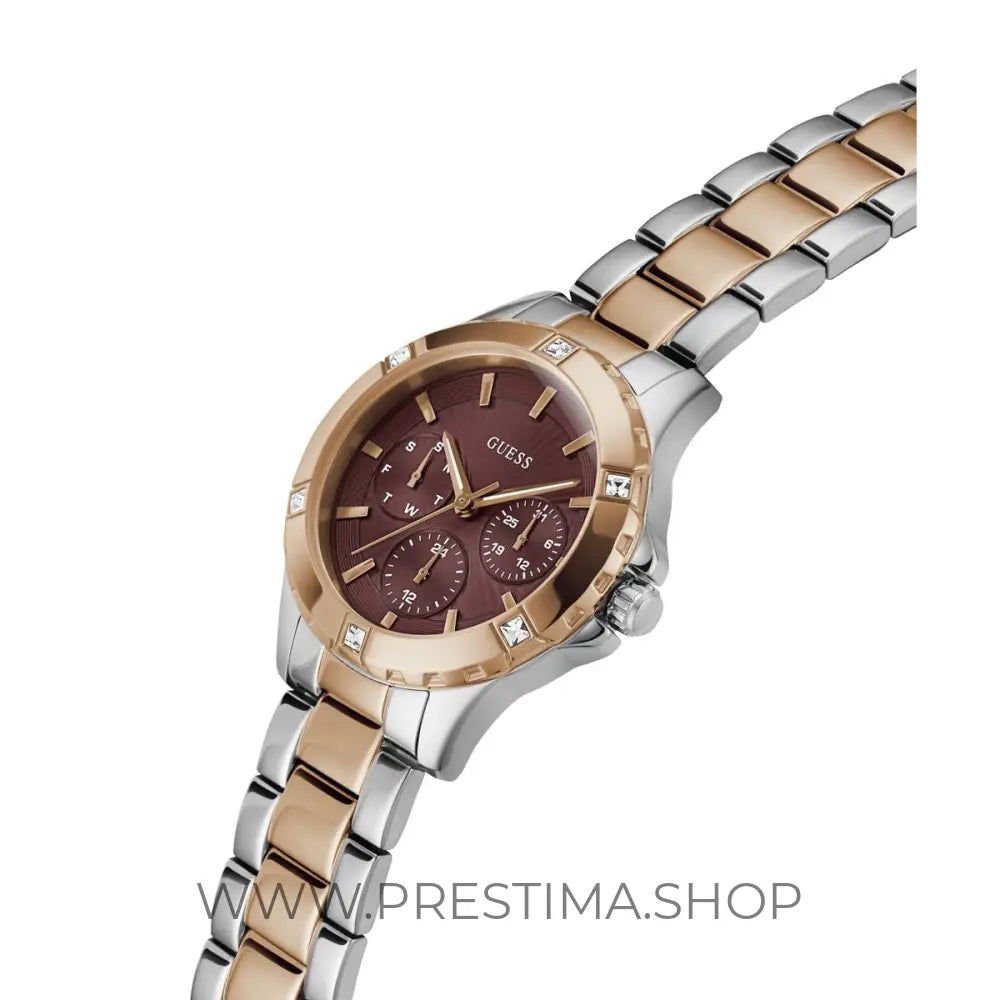 Montre Guess Mist rouge à cadran rond analogique à quartz pour femme