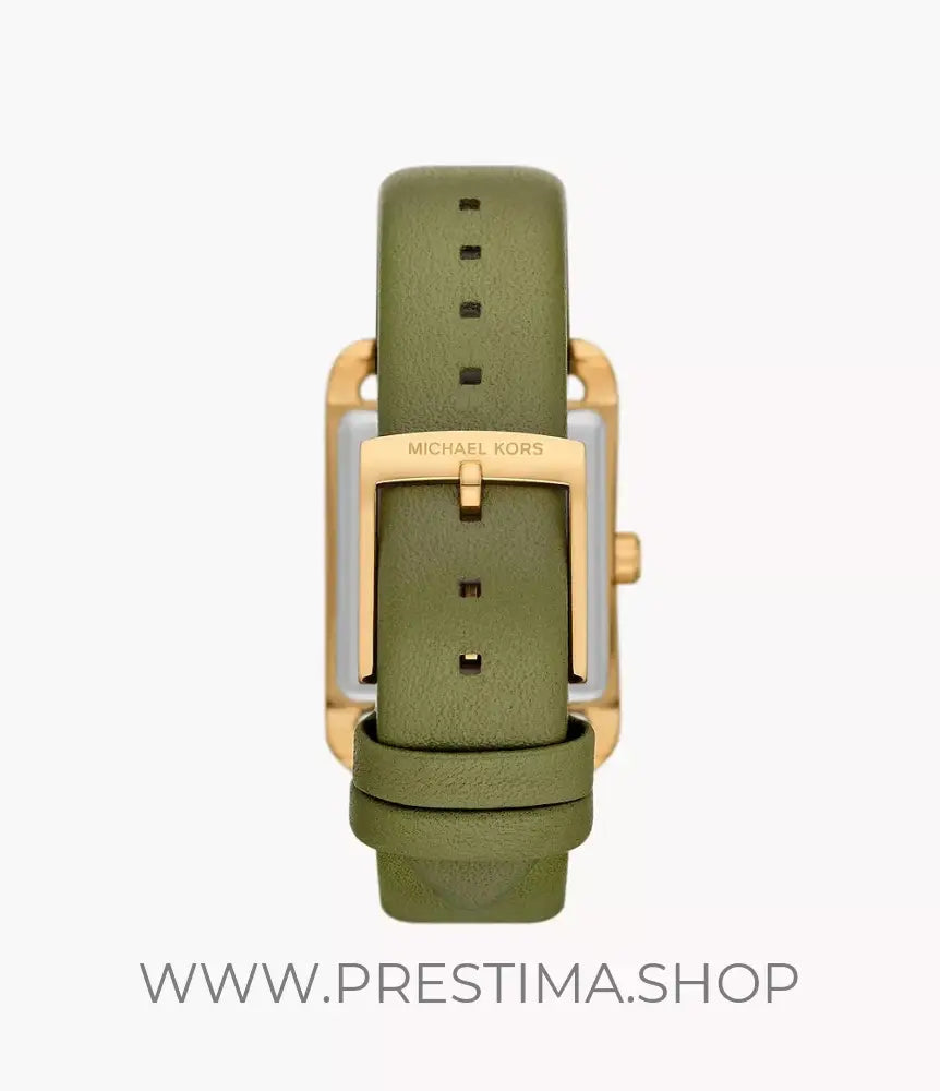 Montre Michael Kors à trois aiguilles en cuir vert MKO1028